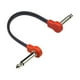 thumbnail image 4 of Cable de conexión para guitarra eléctrica/bajo/cables de bajo TS de 4" en ángulo recto con sonido nítido 20cm rojo A, 4 of 7
