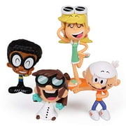 The Loud House Figure 4 Pack - Lincoln, Clyde, Lisa, Leni - Action Figure Toys from The Nickelodeon TV Show - 3" Each - Ages 4 