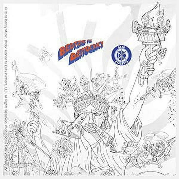 DEAD KENNEDYS, Bedtime For Democracy STICKER - Original Album Artwork DECAL, 4" x 4"