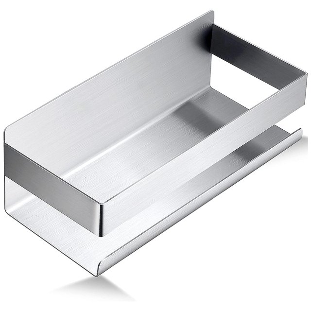 Estante de baño, organizador de ducha adhesivo, soporte de champú de acero inoxidable para carrito de ducha (plateado)