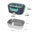 thumbnail image 3 of Electric Heated Lunch Box for Car and Home Dual Use, 304 Stainless Steel Portable Food Warmer with US Plug for Work Travel and Healthy Hot Meal Prep, 3 of 6