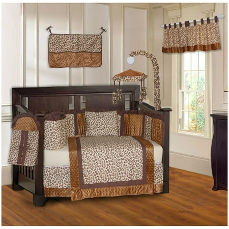 Babyfad Leopard Brown 10 Piece Crib Bedding Set Walmart Canada