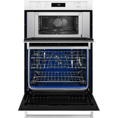 KitchenAid - 27" Single Electric Convection Wall Oven with Built-In Microwave - White