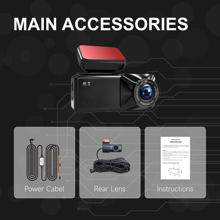 Yezivo 4K Front and 1080P Rear Dual Dash Cam with Night Vision photo 8