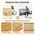 thumbnail image 5 of Garvee Outdoor Wooden Porch Swing 4FT, Patio Porch Bench Swing, Heavy Duty 440LBS Hanging Swing Chair Beach Outdoor Swings with Hanging Chain, Spring for Garden Deck Patio Outdoor Yard, 5 of 9