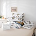 thumbnail image 6 of Feelyou Hippie Abstract Aztec Twin Bedding Sets 7-Piece, White Green Abstract Bedding Comforter Set, Teens Adult Women Men Reversible Sheet Sets, Super Cozy Room Decor, 6 of 8