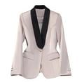 thumbnail image 2 of Wiyuqeen Womens Blazers Dressy Casual Lapel Collar Long Sleeve Blazer Suits Color Block Business Work Jacket Coar with Pocket, 2 of 6
