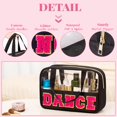 thumbnail image 4 of Bolsa de maquillaje de baile Kovewon Chenille Letter, impermeable, de nailon, 4 of 6
