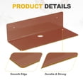 thumbnail image 3 of 2 Pack Acrylic Shelves for Wall, 9 Inch Brown Floating Shelves Wall Mount, 3 of 6