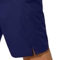 thumbnail image 3 of Vibrex Men's Solid Color Shorts, Elastic Waist Straight Leg 5-Inch Shorts with Zipper Pockets, Men's Outdoor Cargo Shorts For Travel,Daily Casual Wear,Gatherings,Holidays,Parties_Navy_XXXL, 3 of 4
