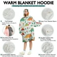 thumbnail image 5 of Wearable Oversized Blanket,Dinosaur and Volcano Pattern Wearable Blanket Hoodie for Adults,Cozy Hooded Blankets with Super Pockets,Super Warm Fuzzy Pullover for Women & Men, 5 of 6