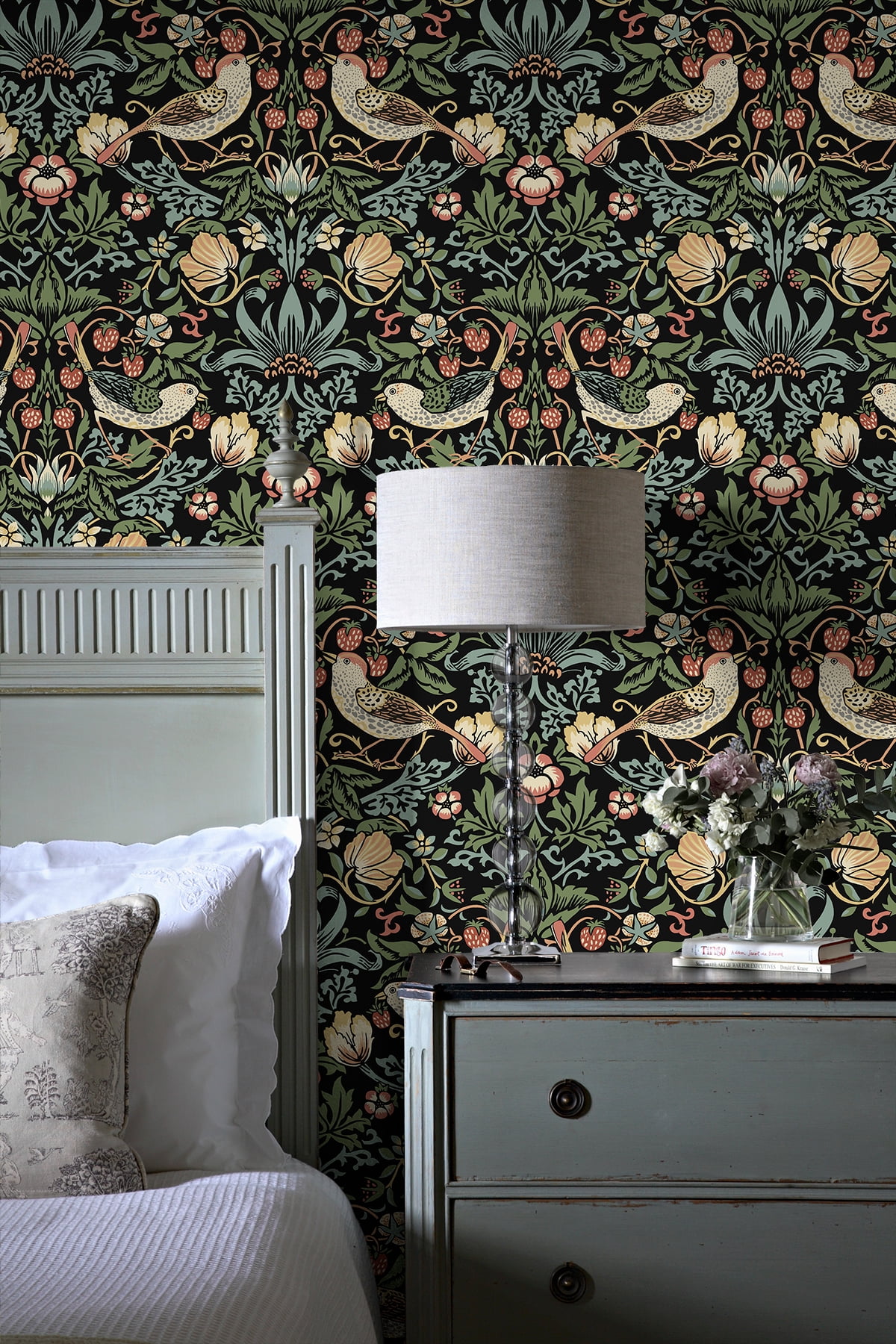 NextWall Ebony Aves Garden Peel and Stick Wallpaper