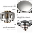 thumbnail image 6 of Raindrops Bathroom Sink Drain Stopper Core Pop Up Plug Core Drain Control 3Pcs, 6 of 8