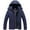 Dark Blue, variant on Hanes Men's Mountain Waterproof Ski Jacket Windproof Rain Jacket Winter Warm Hooded Coat-Black XL