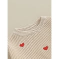 thumbnail image 6 of Suealasg Infant Baby Girls Valentine's Day Sweaters Long Sleeve Crew Neck Heart Print Loose Knitted Pullovers 3 6 9 12 18 Months Newborn Girls Fall Winter Warm Clothes, 6 of 9