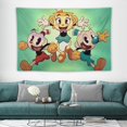 thumbnail image 3 of Cartoon Cuphead Show Tapestry Luxury Wall Hanging Tapestries Decoration For Living Room Bedroom Dormitory Mural Blanket Wall Art Tapestry, 3 of 8