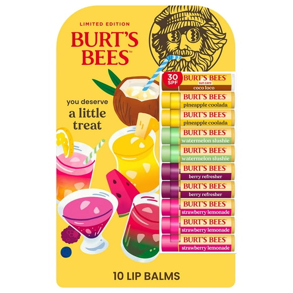 Burt’s Bees Drink Inspired Lip Balm Pack, Limited Edition 10 pk.