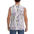 thumbnail image 4 of Haiem Men's Lavender Flowers Print Tank Tops Summer Sleeveless Cut Off Workout T-Shirts Fitness Vest Athletic Undershirts-Large, 4 of 8