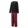 thumbnail image 3 of RUINIXCW Christmas Pajamas for Family Matching Pajamas Set Xmas Jammies Holiday Outfit for Couples Women Men PJS Set Plaid Sleepwear Loungewear, 3 of 7