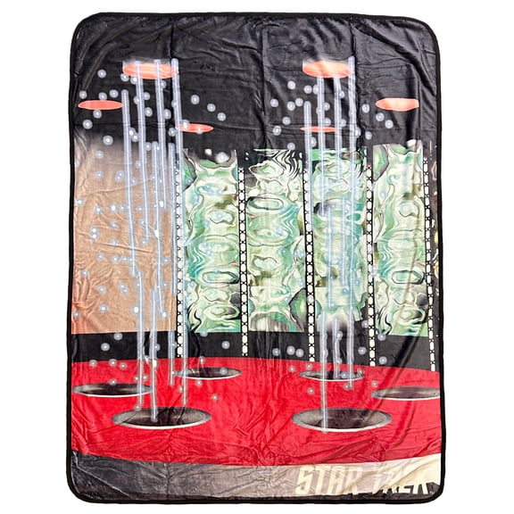 Star Trek Blanket Beam Me Up Transporter Room Fleece Throw 45" X 60"