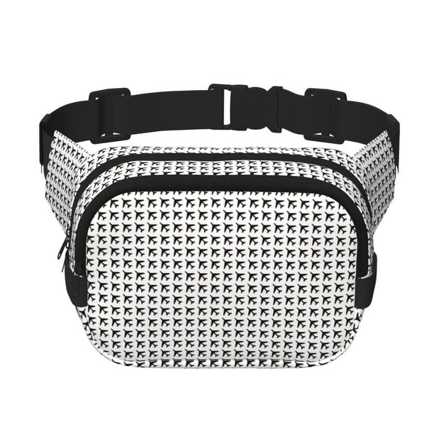 Balery Airplane Mochila Cinturón para Mujeres y Hombres, Bolsa de Cintura Impermeable de Doble Capa con Correa