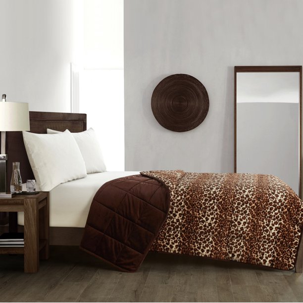 DF by Dearfoams Super Soft Animal Fur Faux Fur Weighted Blanket, 12 lbs