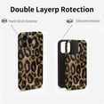 thumbnail image 3 of Phone Case for iPhone 11 Pro, Brown Cheetah Print Leopard Phone Case, Retro Trendy Luxury Shockproof Bumper Protective, Full Camera Lens Anti-Drop Cover for Women Girls, for Gift, Brown, 3 of 8