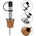 thumbnail image 5 of 2 piezas Botellas con boquilla vertedora para aceite de oliva y aderezos para ensaladas, vertedor de bebidas, boquilla para botellas Vertedores con solapa para licores, vinagres y jarabes, fabricados, 5 of 5