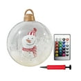 thumbnail image 6 of Hvmvliv Inflatable Christmas Ball with Lights Remote Control Pvc Outdoor Christmas Inflatable Balls Decoration Giant Inflatable Christmas Balls for Yard Decoration 1.98 ft, White, 6 of 6