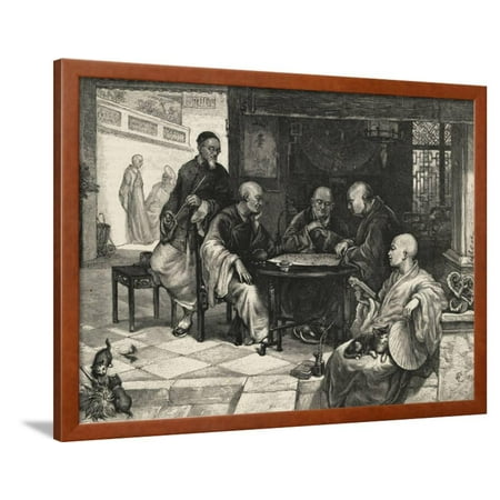 chinese priests enjoying board