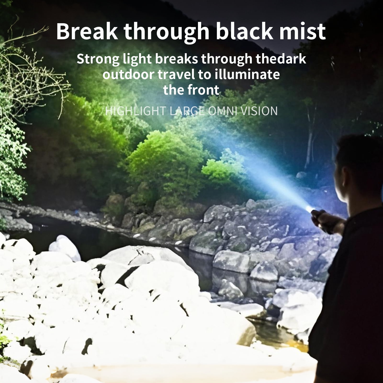 SKYFIRE LED Mini high-brightness flashlight, three high-current light beads ultra-bright rechargeable flashlight, with magnetic attraction function on the back
