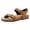Coffee, variant on Flip Flops for Women Buckle Strap Cork Footbed Flat Sandals Comfortable Arch Support Summer Beach Shoes Brown Size 7.5