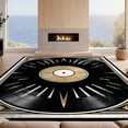 thumbnail image 2 of Design&I 4'x6' Ultra Soft Area Rug, Vintage Record Player Distressed Rays Concentric Aesthetic Rings None Fluffy Washable Non Shedding for Bedroom Living Room Home Office, 2 of 7