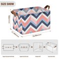 thumbnail image 7 of Yayeee Foldable Storage Basket for Shelves with Handles Set of 2 Waterproof Cloth Bins, White Geometric, 7 of 7