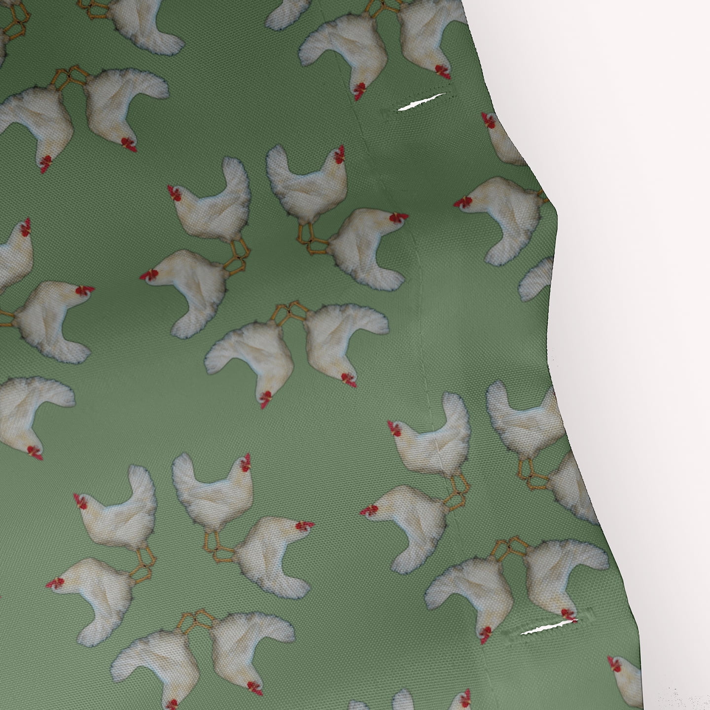 Simply Daisy 70" W x 73" L Chickens-go-round Polyester Shower Curtain, Laurel Tree Green [1 Ct]