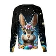 thumbnail image 5 of Fabrcox S-5XL Bunny Rabbit Scrub Jacket Women Long Sleeve Snap Front Scrubs Tops for Women Easter Animals Pattern Nurse Uniform with Pocket, 5 of 5