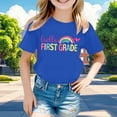 thumbnail image 4 of Boys & Girls Crew Neck Short Sleeve T-Shirts,Comfortable Breathable Casual Tops for Daily Back-to-School Outfits, 4 of 4