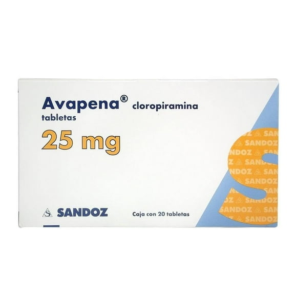 Avapena 25 mg 20 tabletas