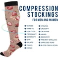 thumbnail image 4 of GZHJMY High Elasticity Compression Socks, High Knee Socks Adult Universal Leisure Relieve Fatigue,Sweets Travel Daily with Running (1 Pair), 4 of 7