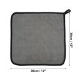 thumbnail image 5 of Motoforti Soft Absorbent Auto Care Car Cleaning Towels 12"x12" Coral Fleece Gray Yellow 12pcs, 5 of 7