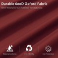 thumbnail image 4 of Pakunoda 12' X 20' Carport Canopy Replacement Cover, Portable Car Garage Shelter Party Top Tent with 34PC Ball Bungees, Burgundy (Only Cover, Frame Not Included), 4 of 8