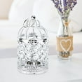 thumbnail image 3 of Silver Plated Iron Artisanal Home Decor for Aesthetic Lighting Hollow Bird Cage Candle Holder, 3 of 7