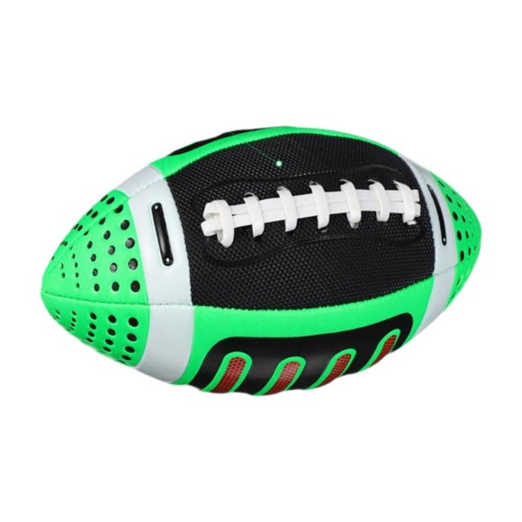Youkk Ballon de Rugby pour Enfants Cadeau Portable Soccer 3 Sports Intérieur Extérieur Vert Taille Ballon de Rugby Vert 11x22cm