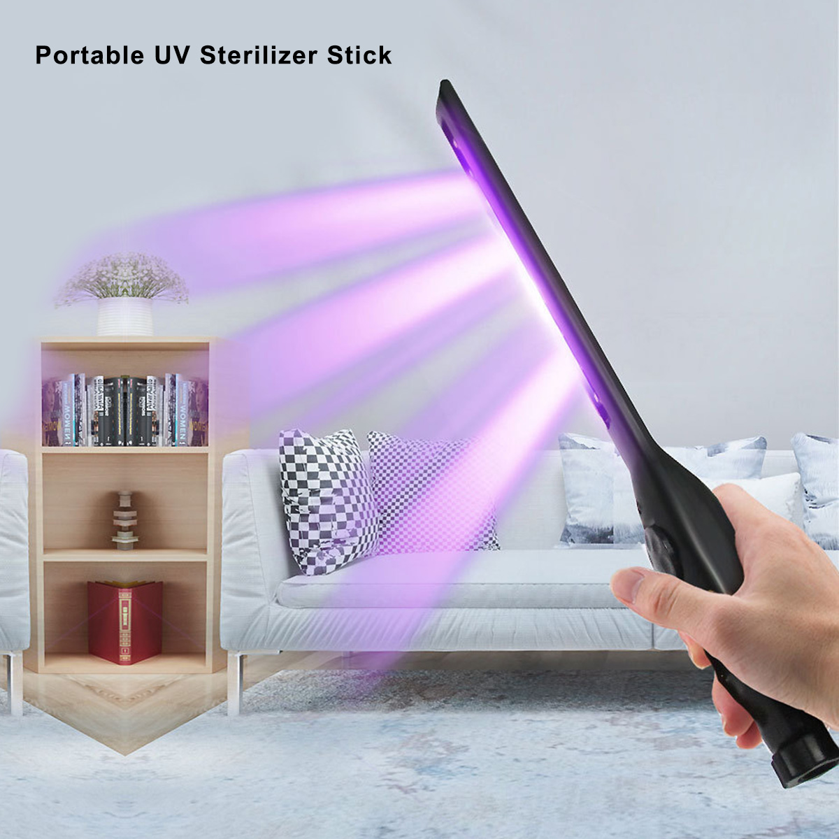 Foldable UV Disinfection Lamp Household Portable Handheld UV Disinfection Lamp for Pets Office Traveling 2W Dogs Hotel Household Wardrobe Cats Neigei Ultraviolet Light Wand Sterilizer