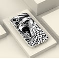 thumbnail image 4 of Personalice su teléfono: funda plateada arcoíris de doble capa esmerilada con ilustraciones únicas para iPhone 15 Pro Max 14 13 12 Pro 11, 4 of 4