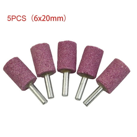 

5pcs 6*20mm Shank Abrasive Mounted Stone Cylinder For Rotary Tool Grinding Wheel
