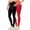 Black/Red, variant on 2 Pack Women's High Waisted Active Full Length Leggings With Side Pockets 28"Inseam Yoga Workout Pants