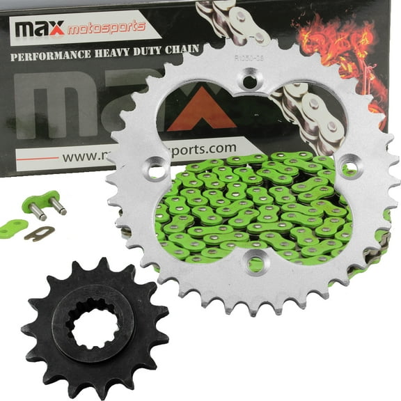 Max Motosports Green Drive Chain & Sprockets Kit For Honda TRX400EX Sportrax 400 2X4 1999-2004
