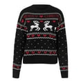 Daznico Off The Shoulder Sweater,Christmas Women's Fawn Pattern Round