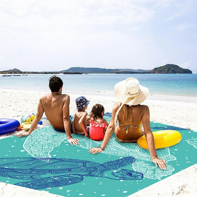 TIMIFIS Tapis de Plage Extérieur Camping Tapis de Plage Portable Pliable Tapis de Pique-Nique Tapis de Printemps Ultraléger Camping & Randonnée